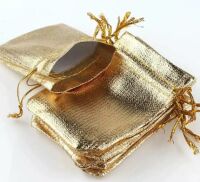 Imagem de Saquinho Lamê Dourado Mini 7 x 9 Pacote C/ 20 Unidades